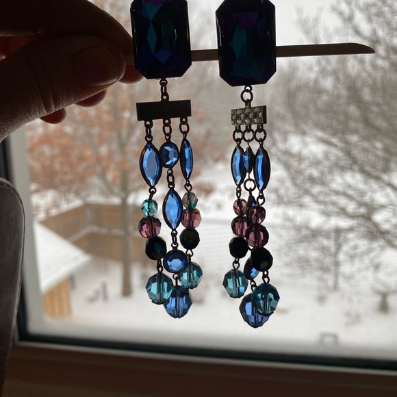 Beautiful crystal earrings, vintage 1980s - Picture 6 of 7